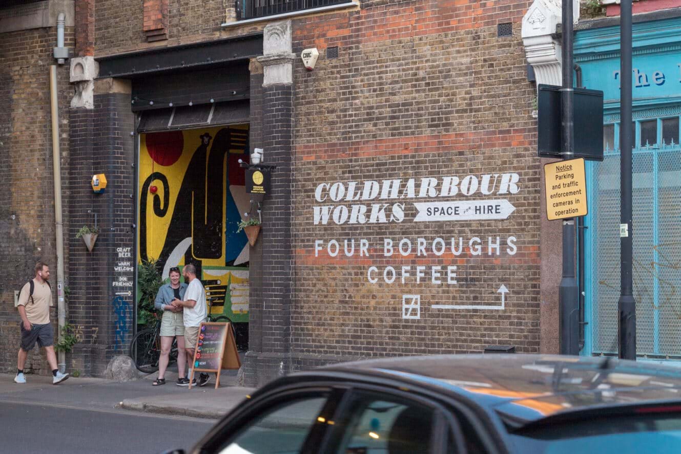 Brickwall building called Coldharbour Works in Loughborough Junction